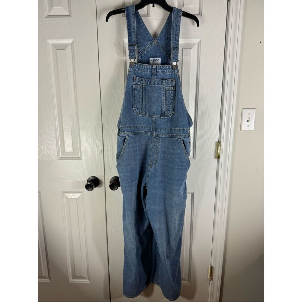 Old Navy Blue Denim Women's Overalls with Bib Pocket